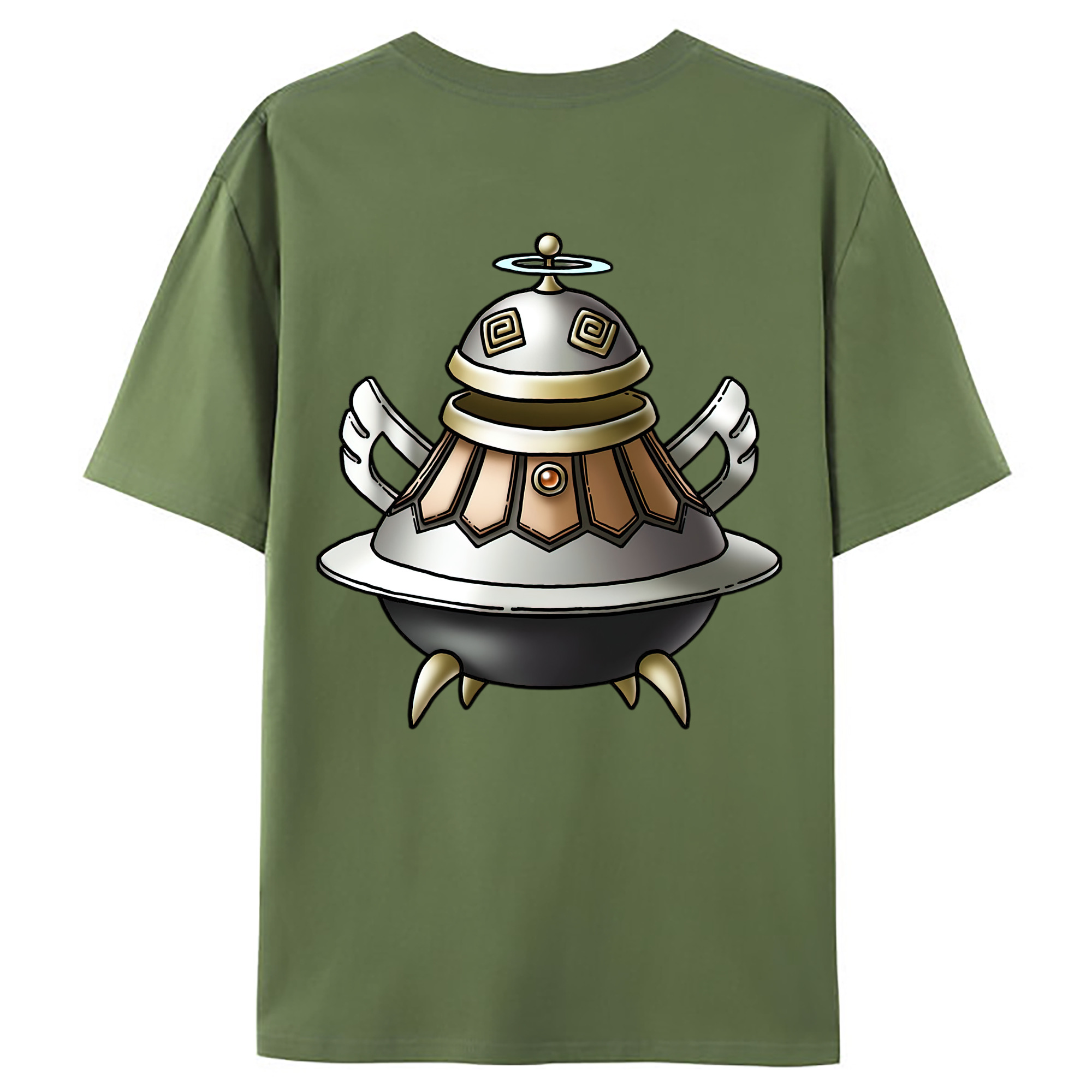 （画像用） ドラゴンクエスト Doragon Kuesuto Dragon Quest 綿100％ メンズ半袖Tシャツ（バックプリント） 通気性